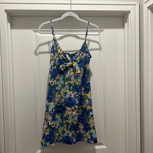 Blue/yellow floral dress